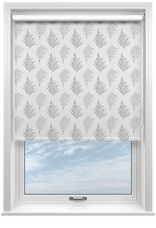 Delicate Ferns, Fog Grey - Roller Blind